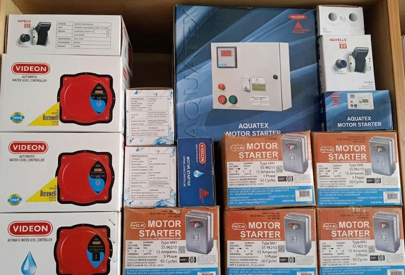 Water Pump Controllers, Water Level Indicators and Motor Starter